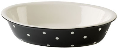 Dish oval with rim